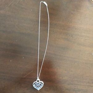 Genuine Amethyst Heart Pendant with Chain
